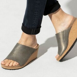Birkenstock Papillio Namica Wedge Slides Sandals Size 38